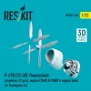 ResKit Models 1:32 P-47D (25-30) Thunderbolt propellers (2 pcs), engine (P&W R-2800) & engine hood (3D Printed) for Hasegawa