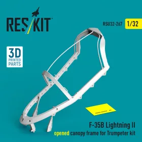   ResKit Models 1:32 F-35B Lightning II opened canopy frame (3D Printed) for Trumpeter
