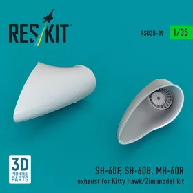   ResKit Models 1:35 SH-60F, SH-60B, MH-60R exhaust (3D Printed) for Kitty Hawk / Zimi Model