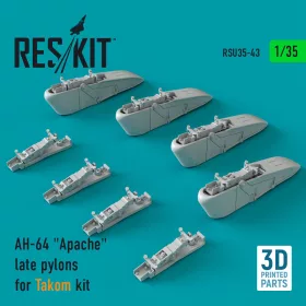   ResKit Models 1:35 AH-64 Apache late pylons for Takom kit (3D Printed)