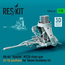   ResKit Models 1:35 AH-64 Apache M230 chain gun (in fly position) for Takom/Academy kit (3D Printed)