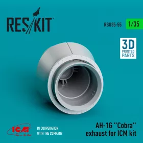   ResKit Models 1:35 AH-1G Cobra exhaust for ICM kit (3D Printed)