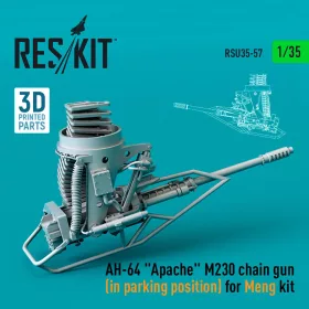  ResKit Models 1:35 AH-64 Apache M230 chain gun (in parking position) for Meng kit (3D Printed)