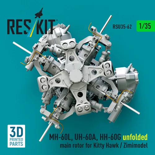ResKit Models 1:35 MH-60L, UH-60A, HH-60G unfolded main rotor for Kitty Hawk / Zimimodel (3D Printed)