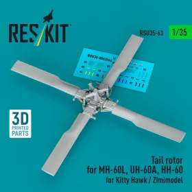   ResKit Models 1:35 Tail rotor for MH-60L, UH-60A, HH-60 for Kitty Hawk / Zimimodel (3D Printed)