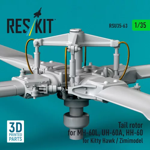 ResKit Models 1:35 Tail rotor for MH-60L, UH-60A, HH-60 for Kitty Hawk / Zimimodel (3D Printed)