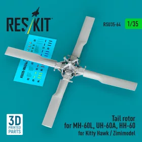   ResKit Models 1:35 Tail rotor for SH-60B, SH-60F, HH-60H, MH-60R, MH-60S for Kitty Hawk/Zimimodel (3D Printed)