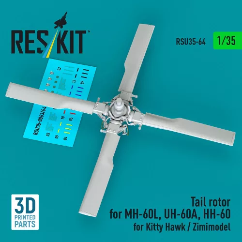 ResKit Models 1:35 Tail rotor for SH-60B, SH-60F, HH-60H, MH-60R, MH-60S for Kitty Hawk/Zimimodel (3D Printed)