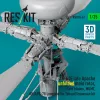 ResKit Models 1:35 AH-64E late Apache unfolded main rotor, late blades, MUMT, AN/APG-78 Longbow for Takom/Snowman kit (3D Printed)