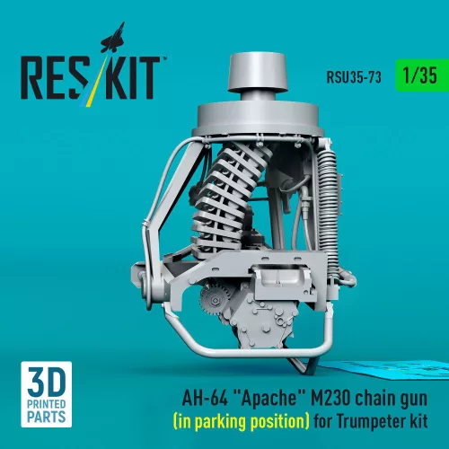 ResKit Models 1:35 AH-64 Apache M230 chain gun (in parking position) for Trumpeter kit (3D Printed)