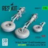 ResKit Models 1:35 CH-54A Tarhe(S-64E) landing gear (IN FLIGHT) with wheels set for ICM kit (3D Printed)