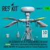 ResKit Models 1:35 AH-64E late Apache folded main rotor, late blades & fold restraint systems, MUMT, AN/APG-78 Longbow for Takom/Snowman kit (3D Printed)