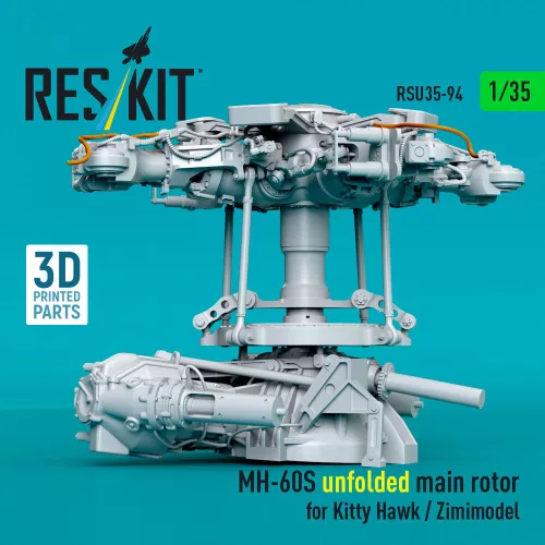 ResKit Models 1:35 MH-60S unfolded main rotor for Kitty Hawk / Zimimodel (3D Printed)