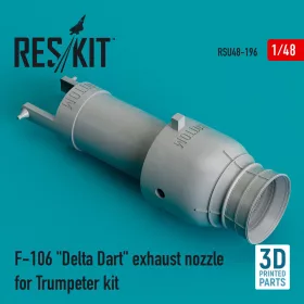   ResKit Models 1:48 F-106 Delta Dart exhaust nozzle for Trumpeter kit (3D Printed)