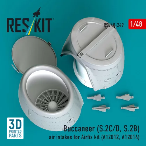 ResKit Models 1:48 Buccaneer (S.2C/D, S.2B) air intakes for Airfix kit (A12012, A12014) (3D Printed)
