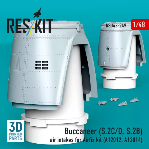 ResKit Models 1:48 Buccaneer (S.2C/D, S.2B) air intakes for Airfix kit (A12012, A12014) (3D Printed)