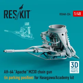   ResKit Models 1:48 AH-64 Apache M230 chain gun (in parking position) for Hasegawa/Academy kit (3D Printed)