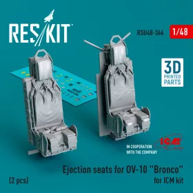   ResKit Models 1:48 Ejection seats for OV-10 Bronco (2 pcs) for ICM kit (3D Printed)