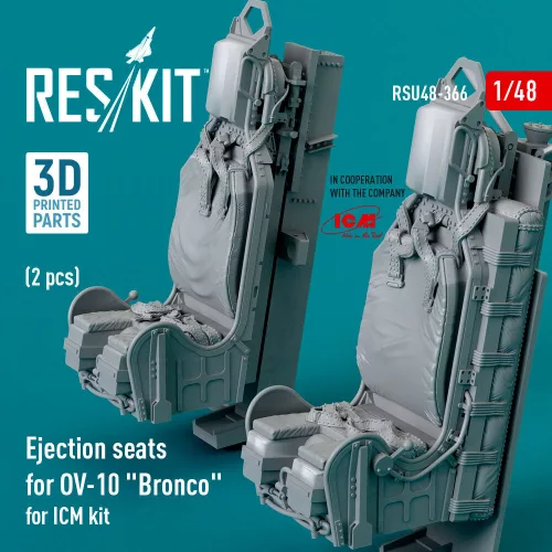 ResKit Models 1:48 Ejection seats for OV-10 Bronco (2 pcs) for ICM kit (3D Printed)