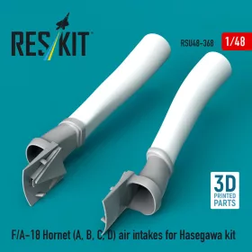   ResKit Models 1:48 F/A-18 Hornet (A, B, C, D) air intakes for Hasegawa kit (3D Printed)