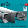 ResKit Models 1:48 F/A-18 Hornet (A, B, C, D) air intakes for Hasegawa kit (3D Printed)