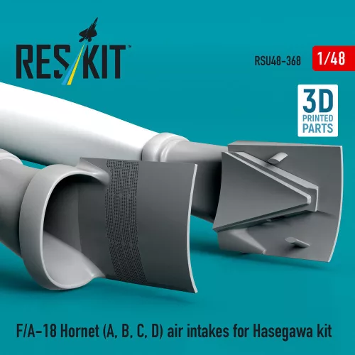 ResKit Models 1:48 F/A-18 Hornet (A, B, C, D) air intakes for Hasegawa kit (3D Printed)