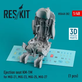   ResKit Models 1:48 Ejection seat KM-1M for MiG-21, MiG-23, MiG-25, MiG-27 (1 pcs) (3D Printed)