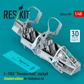   ResKit Models 1:48 F-105G Thunderchief cockpit (Detailed edition) for HobbyBoss kit (3D Printed)