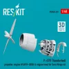 ResKit Models 1:48 P-47B Thunderbolt propeller, engine (P&W R-2800) & engine hood (3D Printed) for Dora Wings