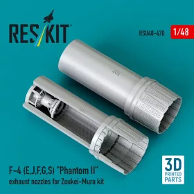   ResKit Models 1:48 F-4 (E, J, F, G, S) Phantom II exhaust nozzles for Zoukei-Mura kit (3D Printed)