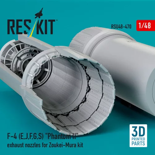ResKit Models 1:48 F-4 (E, J, F, G, S) Phantom II exhaust nozzles for Zoukei-Mura kit (3D Printed)