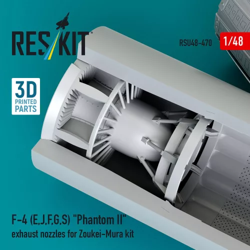 ResKit Models 1:48 F-4 (E, J, F, G, S) Phantom II exhaust nozzles for Zoukei-Mura kit (3D Printed)