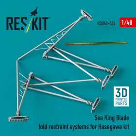   ResKit Models 1:48 Sea King blade fold restraint systems for Hasegawa kit (3D Printed)