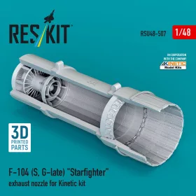  ResKit Models 1:48 F-104 (S, G-late) Starfighter exhaust nozzle for Kinetic kit (3D Printed)
