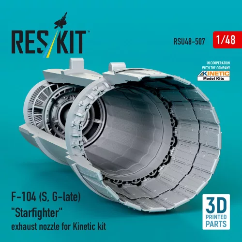 ResKit Models 1:48 F-104 (S, G-late) Starfighter exhaust nozzle for Kinetic kit (3D Printed)