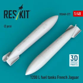   ResKit Models 1:48 1200 L fuel tanks French Jaguar (2 pcs) (3D Printed)