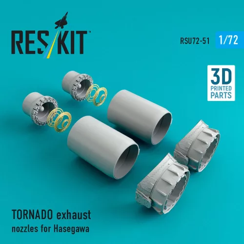 ResKit Models 1:72 TORNADO exhaust nozzles for Hasegawa kit (3D Printed)