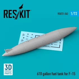   ResKit Models 1:72 610 gallon fuel tank for F-15 (1 pcs) (3D Printed)