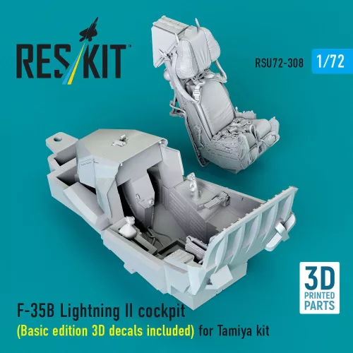 ResKit Models 1:72 ?F-35B Lightning II cockpit (Basic edition 3D decals included) (3D Printed) for Tamiya