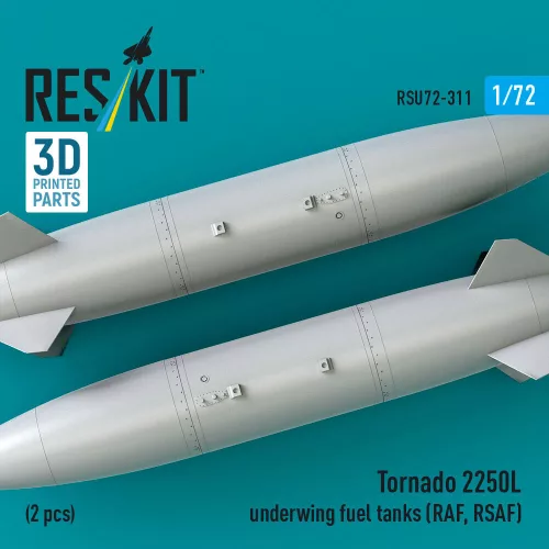 ResKit Models 1:72 Tornado 2250L underwing fuel tanks (RAF, RSAF) (2 pcs) (3D Printed)
