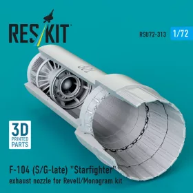   ResKit Models 1:72 F-104 (S/G-late) Starfighter exhaust nozzle for Revell/Monogram kit (3D Printed)