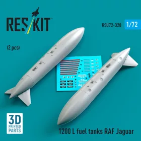  ResKit Models 1:72 1200 L fuel tanks RAF Jaguar (2 pcs) (3D Printed)