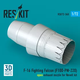   ResKit Models 1:72 F-16 Fighting Falcon (F100-PW-220) open exhaust nozzle (3D Printed) for Revell