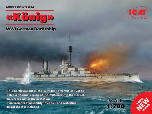 ICM 1:700 “König”, WWI German Battleship