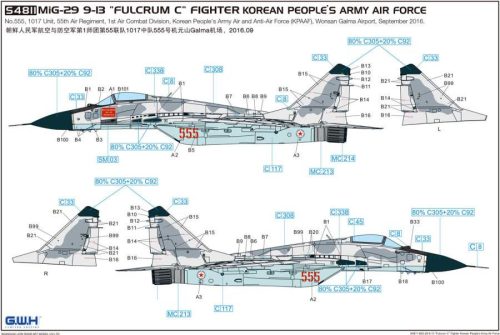 Great Wall Hobby 1:48 MiG-29 9-13 ”Fulcrum C” Fighter Korean People's Army 