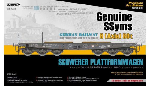 Sabre Model 1:35 Genuine SSyms - German Railway Schwerer plattformwagen