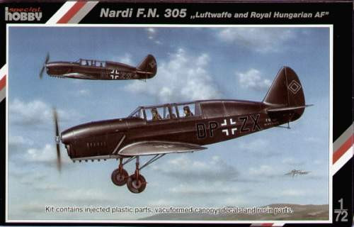 Special Hobby - Nardi FN.305. Luftwaffe és magyar matricákkal SH72088