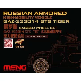  MENG-Model 1:35 Russian Armored High-mobility VehicleGAZ 233014STS Tiger Sagged WheelSet