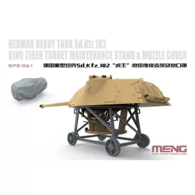   MENG-Model 1:35 German Heavy Tank Sd.Kfz.182 King Tiger Turret Maintenance Stand&Muzzle Cover(Resin