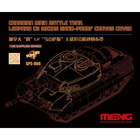   MENG-Model 1:35 Canadian Main Battle Tank Leopard C2 MEXAS Sand-Proof Canvas Cover(Resin)
